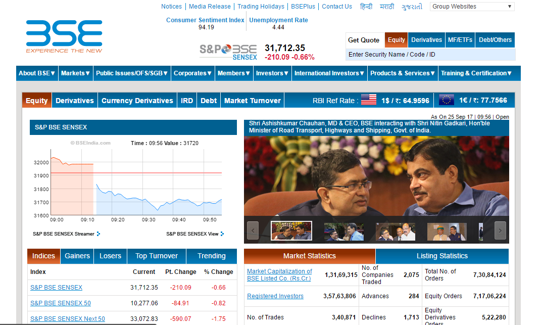 BSE India HOEM PAGE IMAGE